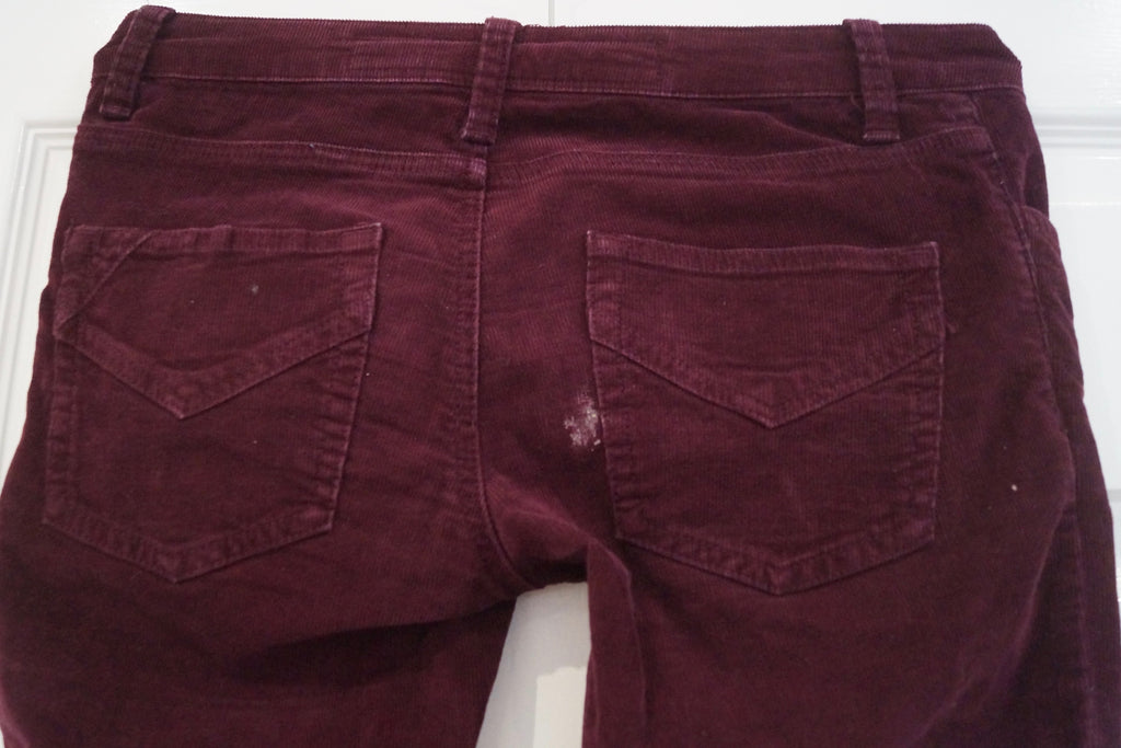 ZADIG & VOLTAIRE Burgundy Cotton Stretch Corduroy Trousers Jeans Pants Sz:36 / S