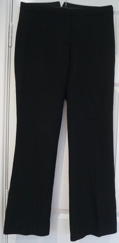 KARL LAGERFELD Black & Silver Metallic Wide Leg Evening Trousers Pants Sz38 UK10