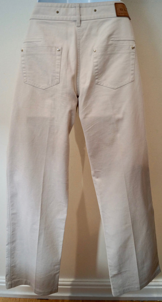 BUI DE BARBARA BUI Women's Beige Cotton Stretch Casual Trousers Pants XS