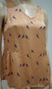 MARC BY MARC JACOBS Pale Pink Silk Bird Print V Neck Sleeveless Blouse Top S