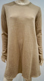 AMERICAN VINTAGE Womens Caramel Beige 100% Wool Short Length Jumper Dress M BNWT