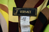 VERSACE Beige Wool Silk Stretch Round Neck Sleeveless Waistcoat Top IT42 UK10