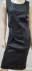 JASMINE Black & Grey Stripe Silk Wrap Sleeveless Tie Top Knee Length Skirt Suit