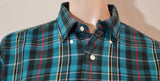 POLO RALPH LAUREN Menswear Blue Green Multi Colour Cotton Checked Shirt Sz:M