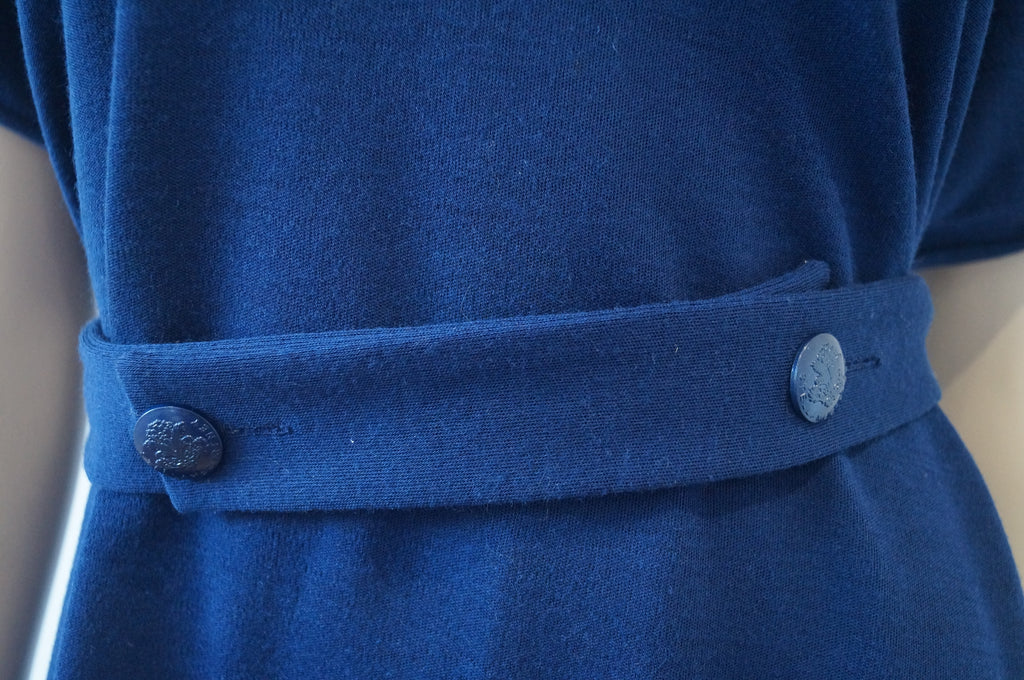 STELLA MCCARTNEY Blue 100% Wool Short Sleeve Tunic Top / Mini Dress IT40 UK10