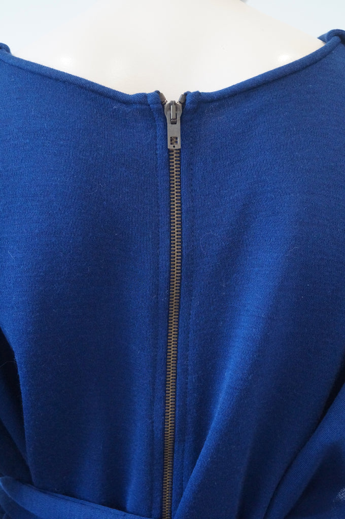 STELLA MCCARTNEY Blue 100% Wool Short Sleeve Tunic Top / Mini Dress IT40 UK10