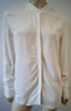 CALVIN KLEIN COLLECTION Winter White Collarless Formal Blouse Shirt Top 8/44 12