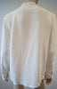 CALVIN KLEIN COLLECTION Winter White Collarless Formal Blouse Shirt Top 8/44 12