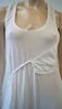 THAKOON White 100% Cotton Round Neck Sleeveless Racer Rear Summer Maxi Dress M