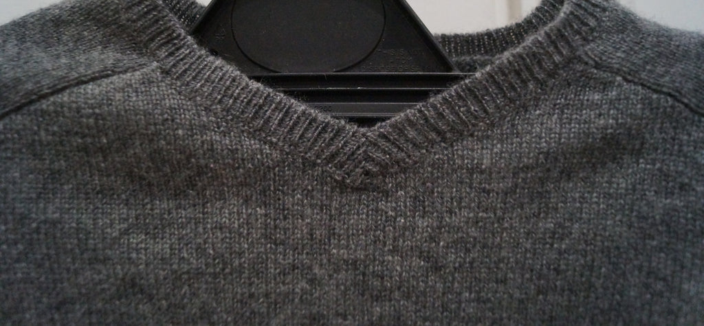 BONPOINT Baby Grey 100% Cashmere V Neck Long Sleeve Jumper Sweater Top 12M BNWT