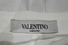 VALENTINO White Collared Pleated Rear Hemline Formal Blouse Shirt Top IT42 UK10
