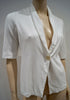 FABIANA FILIPPI Made In Italy Winter White Silver Tone Zip Detail Summer Blazer