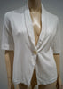 FABIANA FILIPPI Made In Italy Winter White Silver Tone Zip Detail Summer Blazer