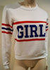 CLAUDIE PIERLOT Women's White Cotton Blend Jersey Sweater Jumper Top T1 UK8 BNWT