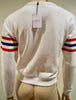 CLAUDIE PIERLOT Women's White Cotton Blend Jersey Sweater Jumper Top T1 UK8 BNWT