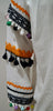 DODO BAR OR White Cotton Multi Colour Pompon & Stitch Detail Beachwear Kaftan To