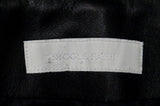 NICOLE FARHI Women's Black Leather Stitch Detail Lined Blazer Jacker UK8 EU34