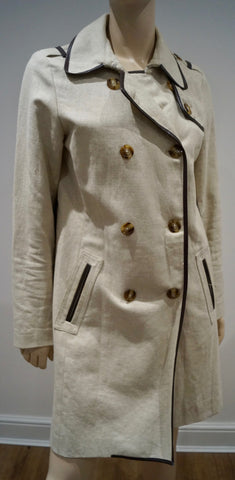 MICHAEL KORS COLLECTION Cream Wool & Cashmere Formal Blazer Jacket 10 UK14
