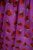 THAKOON Pink Silk Floral Rose Print Short Batwing Sleeve Belted Pleated Dress 6