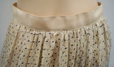 DEA KUDIBAL Cream Black Gold Speck Silk Blend Long Sleeve Top Pleated Maxi Skirt