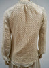 DEA KUDIBAL Cream Black Gold Speck Silk Blend Long Sleeve Top Pleated Maxi Skirt