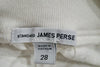 STANDARD JAMES PERSE White Cotton Ribbed Waistband Casual Summer Shorts 28