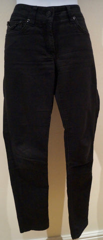 RAG & BONE Pale Blue Cotton Blend Stripe Slim Fit Jeans Trousers Pants Sz:27