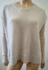 DEREK LAM 10 CROSBY Winter White 100% Cashmere Loose Knit Jumper Sweater Top M