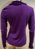 ETRO MILANO Purple Wool Blend Ruffled V Neck Long Sleeve Sweater Top 44 UK12