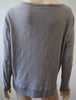 VINCE Pale Grey 100% Cotton Scoop Neck Long Sleeve Casual Jumper Sweater Top M