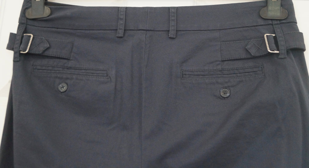 VINCE Womens Navy Blue Cotton Stretch Long Length Casual Summer Shorts US8; UK12