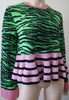 KENZO X H&M Green & Black Tiger Pattern Pink Hem Knitwear Jumper Sweater M BNWT