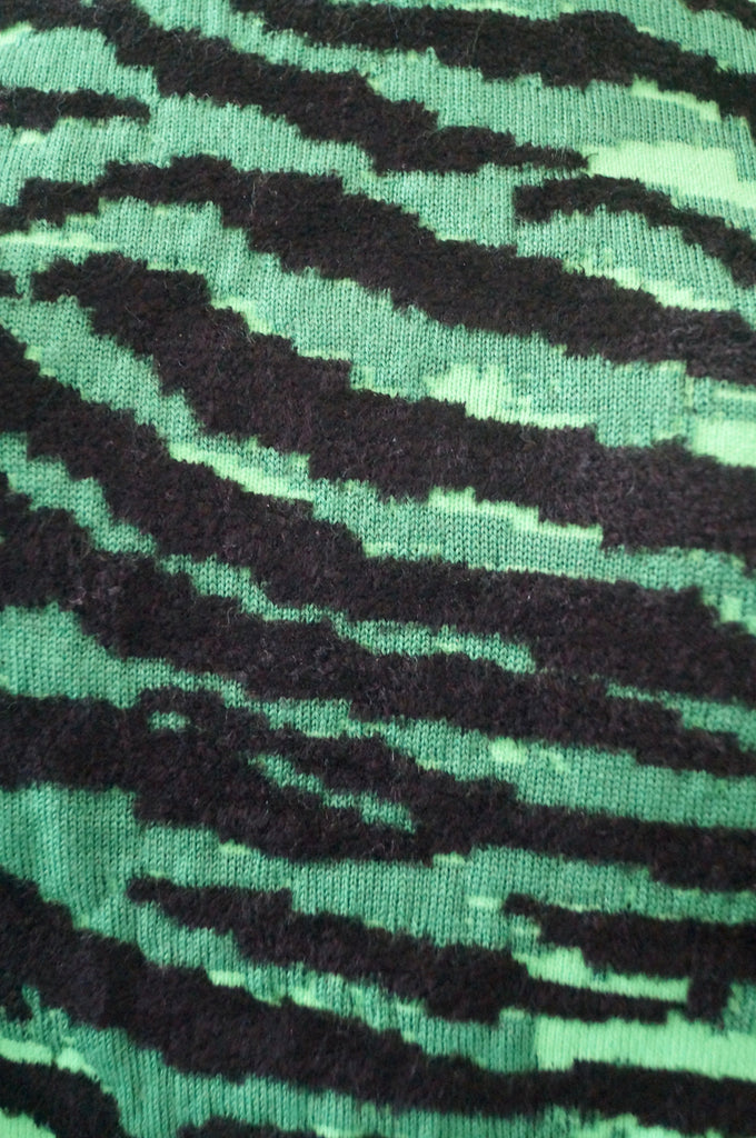 KENZO X H&M Green & Black Tiger Pattern Pink Hem Knitwear Jumper Sweater M BNWT