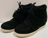 ASH Kids Black Suede Rubber Sole Hidden Wedge High Tops Sneakers Trainers EU36