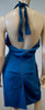 RM BY ROLAND MOURET Royal Blue Halter V Neck Sleeveless Draped Panel Dress UK12