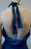 RM BY ROLAND MOURET Royal Blue Halter V Neck Sleeveless Draped Panel Dress UK12