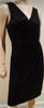 DVF DIANE VON FURSTENBERG Black Silk Beaded V Neckline Sleeveless Evening Dress