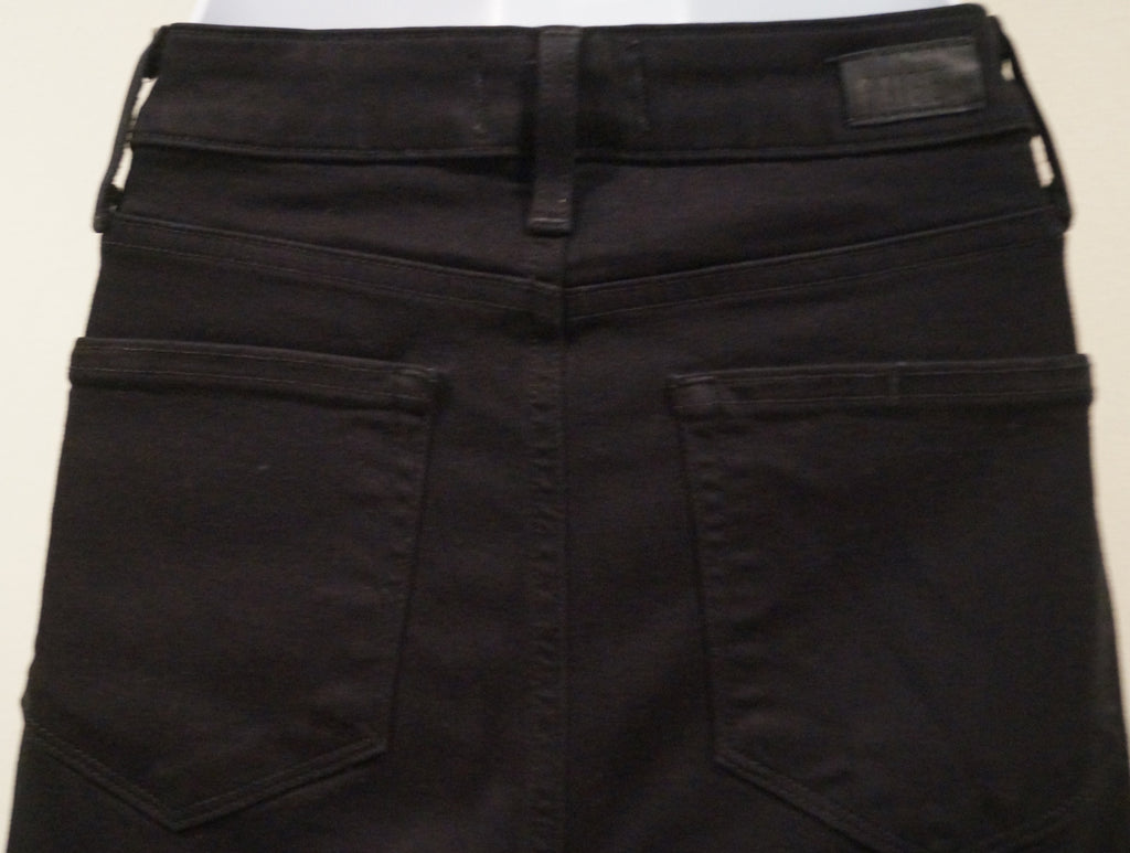 PAIGE Black Rayon Cotton Blend Slim Skinny Leg Branded Jeans Trousers Pants 27