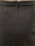 J CREW Charcoal Grey Wool Blend Sequin Stripe Faux Wrap Lined Mini Skirt 12 BNWT
