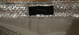 JOSEPH Women's NIKKI Silver Metallic Laminated Evening Short Mini Skirt F38 UK10