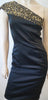 KYRI LONDON Black & Gold Sequin One Shoulder Evening Wiggle Pencil Dress UK10