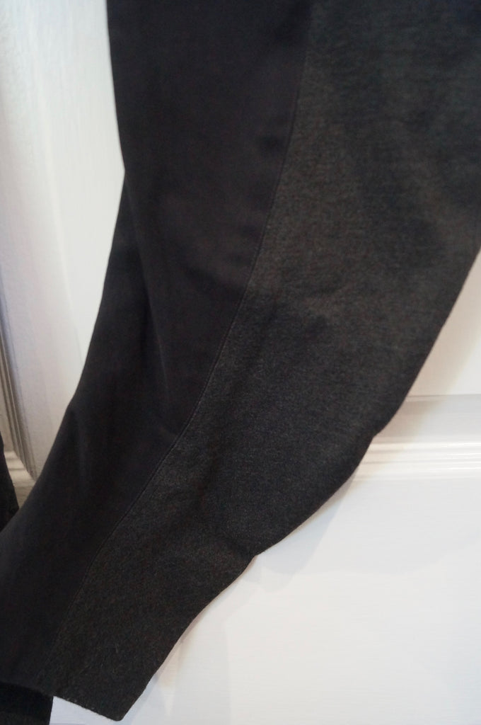 DONNA KARAN NEW YORK Black Charcoal Grey Under Foot Leggings Trousers Pants 10