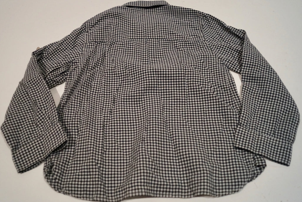 MARIE CHANTAL Boy's 100% Cotton Black & White Check Collared Long Sleeve Shirt 6
