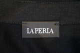 LA PERLA Black Round Neck Sheer Rear Silk Panel Short Sleeve T-Shirt Tee Top 14