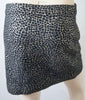 DIANE VON FURSTENBERG Black & Gold 100% Wool Animal Print Short Mini Skirt S