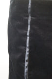 SALVATORE FERRAGAMO Women's Black 100% Cotton Velvet Pencil Skirt 46 UK18