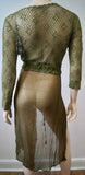 DAY BIRGER ET MIKKELSEN Khaki Green 100% Silk Loose Knitwear Cardigan Top M