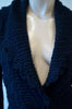 BY MALENE BIRGER Midnight Blue Cotton Blend Loose Chunky Knit Cardigan Top XS
