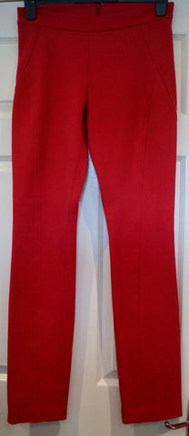 MARITHE & FRANCOIS GIRBAUD Red Cotton Stretch Casual Skinny Fit Trousers Pants