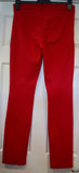 DONNA KARAN Red Cotton Blend Slim Leg Fitted Jodhpur Style Trousers Pants UK8